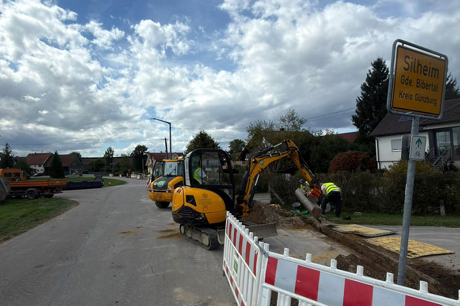 Glasfaserausbau in Silheim, Gde. Bibertal, Kreis Günzburg