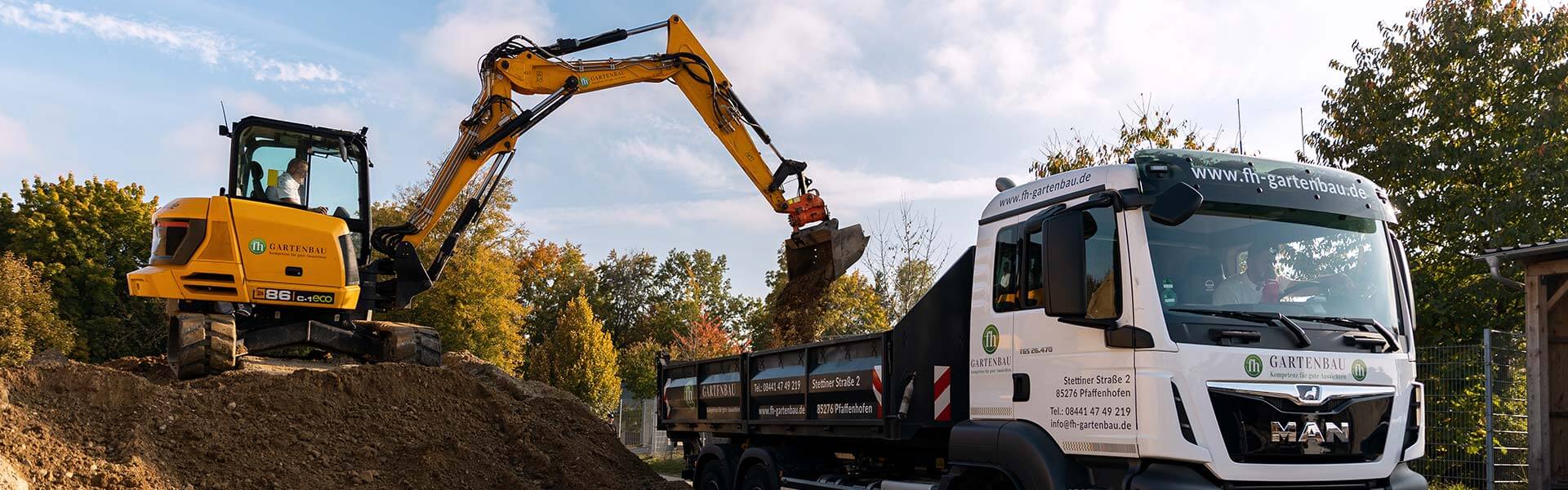 Transport- und Containerdienst mit FH Gartenbau